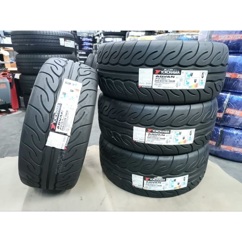 ยางใหม่ค้างปี 255/55R18 Yokohama Advan AD08RS ผลิตปลายปี 2022 ประกันบวม 2 ปี จุ๊บลมแปซิฟิค 4 ตัว จัด