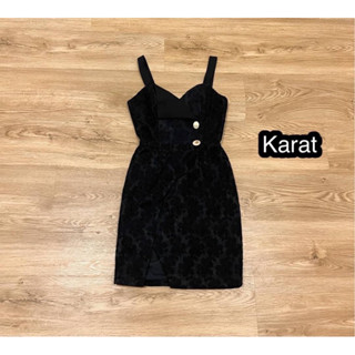 dress งานป้าย Karat Size s ดำ ผ้าปัก