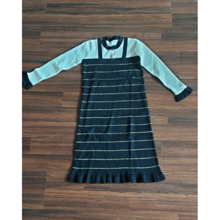 เดรสไหมพรม เนื้อดีมาก งานนำเข้า (ฟรีไซส์ M-XL)
