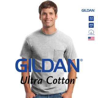 GILDAN® อุลตร้า พ็อกเก็ต เสื้อยืดแขนสั้นแบบมีกระเป๋า - เทาอ่อน สปอร์ตเกรย์ 95H