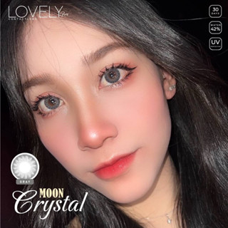 Moon crystal gray,brown คอนเเทคเลนส์ Lovely Bigeye