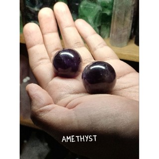 💜 บอลอเมทิส เล็กๆ สีม่วงเข้ม 
( Amethyst Ball )