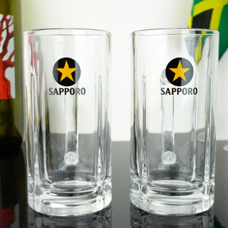 แก้วเบียร์มัค  SAPPORO (มีหูจับ)  Made In  Japan แท้  จุ 380 ml.