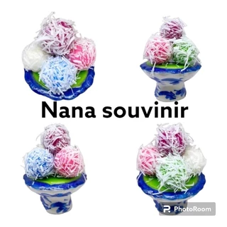 พานดินปั้น​ ผลไม้มงคล​ ถวายพระพิฆเนศ สินค้าพร้อมส่ง สินค้าตรงปก