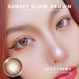 (รุ่นใหม่) Sunset glow brown luxzylens