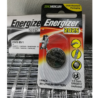 ถ่านรีโมท ถ่านกระดุมลิเธี่ยม Energizer CR2025 แท้-ประกันศูนย์ไทย ป้ายไทย