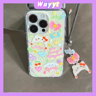 💖New 💖iPhone 14 13 12 11 Pro Max เคส for เคสไอโฟน11 แฟชั่น บางเบาพกพาง่าย น่ารัก การ์ตูน แมว เรียบง่าย พร้อมจี้ Case