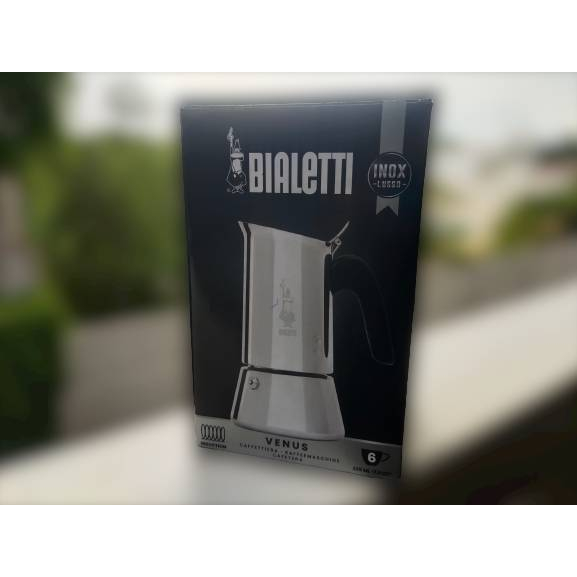 Bialetti หม้อต้มกาแฟ Moka Pot รุ่น Venus (วีนัส) ขนาด 6 ถ้วย - Silver(สินค้ามีการแกะตรวจสอบสภาพแล้ว)