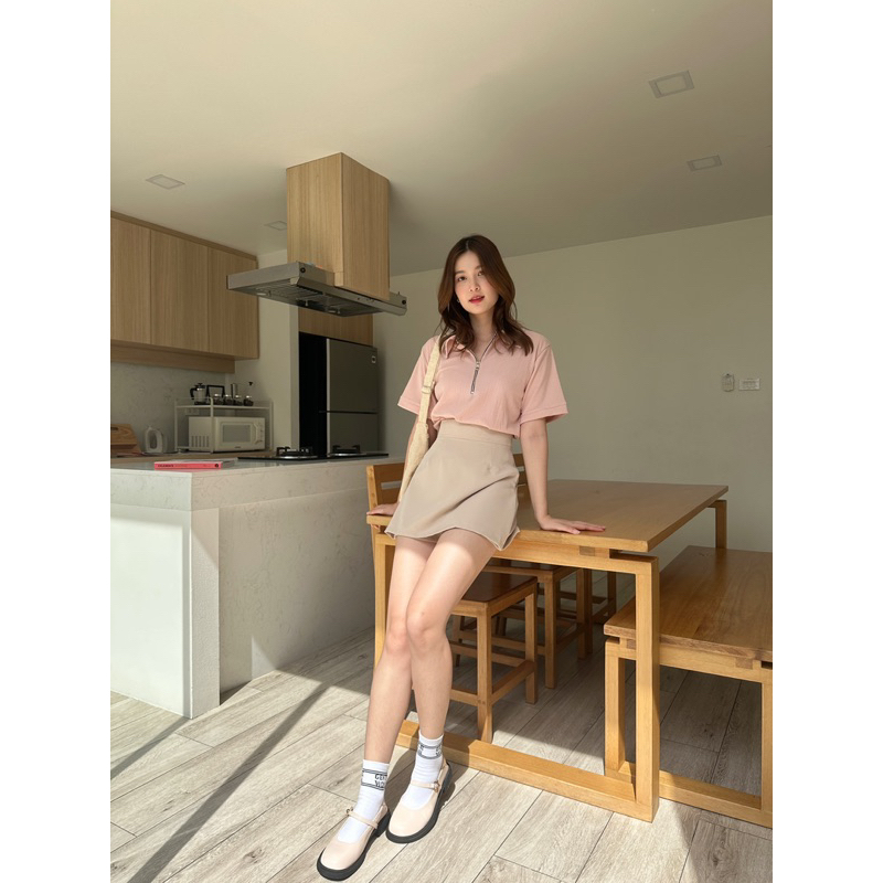 RORA POLO TOP • เสื้อโปโลดีเทลซิปหน้า - รูปที่ 6