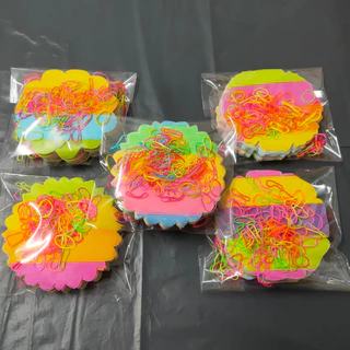 แบบ100แผ่น/ถุง คละสี คละลาย สีรุ้ง กระดาษสาห่อเหรียญโปรยทาน (พร้อมยางรัดสีสวย)งานบวช งานทำบุญ งานศพ