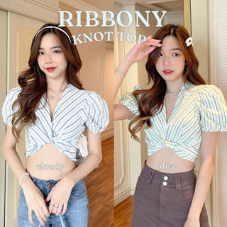 Choosedress A4649 Ribbony Knot Top เสื้อเบลาส์แขนสั้นผูกหลัง