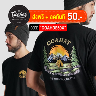 เสื้อยืด Camping สกรีน งาน Cotton100 ผ้าหนานุ่ม ทิ้งตัวสวย งานคุณภาพจากแบรนด์ GOAHAT