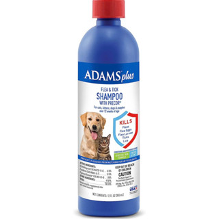 *พร้อมส่ง (355 Ml)แชมพูฆ่าเห็บและหมัดใช้ได้หมาและแมว Adams Plus Flea&amp;Tick ShampoowithPrecor forCats,Kittens,Dogs Puppies