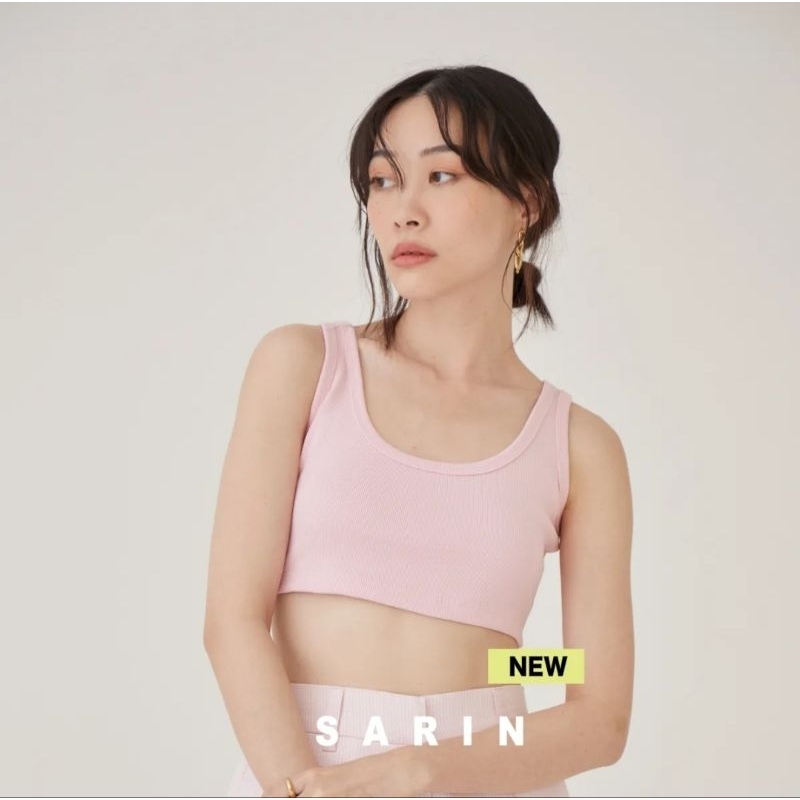 เสื้อ Sarin Mini Tank Top สีชมพู ไซส์ s