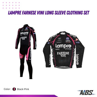 ชุดเซ็ตเสื้อ+กางเกง ชุดปั่นจักรยาน Lampre Farnese Vini Long Sleeve Clothing Set