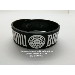 สร้อยข้อมือยาง Dimmu Borgir กําไลยางซิลิโคน แฟชั่น วงดนตรี กันน้ำ  silicone rubber wristband bracelet