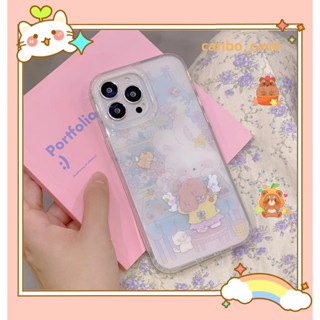 🎁ส่งของขวัญ🎁เคสไอโฟน สำหรับ 11 14 for iPhone Case 13 12 Pro Max เรียบง่าย น่ารัก หมีน้อย กันกระแทก เคสนิ่ม เคสโทรศัพท์