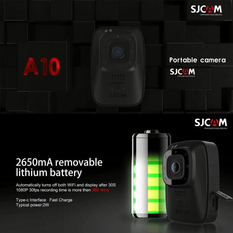 SJCAM A10  Action Cam กล้องแอคชั่นแคม กล้องติดตัวตำรวจ กล้องติดหมวก ถ่ายภาพในสภาพแสงน้อย thumbnail 7