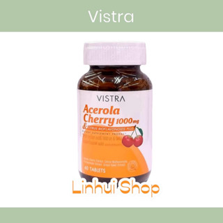 Vistra วิตามินซี Vistra Acerola Cherry วิสทร้า อะเซโรลา เชอร์รี 60 เม็ด ผลิตภัณฑ์เสริมอาหาร