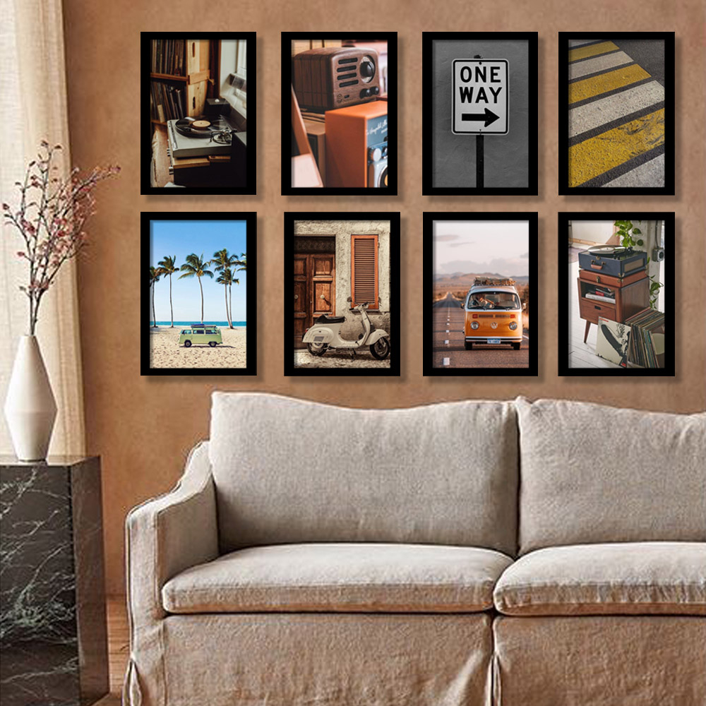 กรอบรูปขนาด A4 (ลายvintage) ตั้งโต๊ะและติดผนัง เป็นพร็อพถ่ายรูปได้