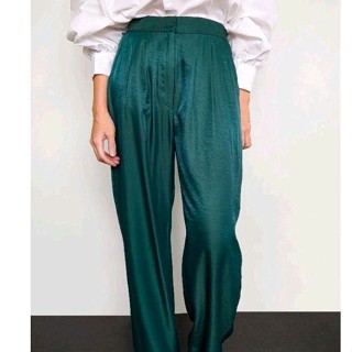 Milburn relax high waist pants Deep green