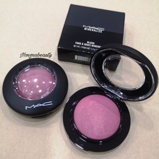 Mac Mineralize Blush สี Gentle 3.2g บรัชออนโทนสีชมพูอมแดง ประกายมุกแวววาว ดูมีมิติ nongnabeauty