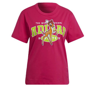 [ของใหม่] adidas ไลฟ์สไตล์ เสื้อยืดพิมพ์ลาย DISNEY BAMBI ผู้หญิง สีชมพู HE4785