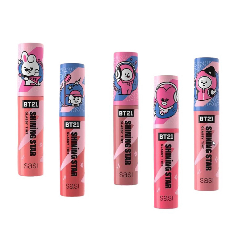ลิป Sasi BT21 Shining Star Glassy Tint ลิปศศิ ลิปกลอส ทิ้นท์ฉ่ำวาว ทินท์ ลิปปากฉ่ำ ลิปติดทน ขนาด 3g