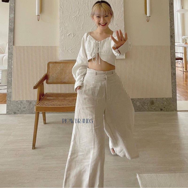 [เฉพาะกางเกง] PC0013 Butterfly high waist pant (รวมสี) ขอสงวนสิทธิ์งดเปลี่ยน/คืนเงิน ทุกกรณี