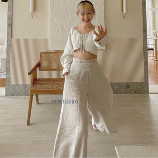 [เฉพาะกางเกง] PC0013 Butterfly high waist pant (รวมสี)