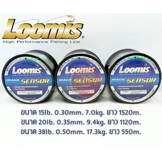 สายเอ็น Loomis magic sensor มวลใหญ่ ขนาด 15-20-38ปอนด์ ผลิตจากใต้หวัน เนื้อสายนุ่ม เหนียวแข็งแรง ใช้งานได้ยาวนาน