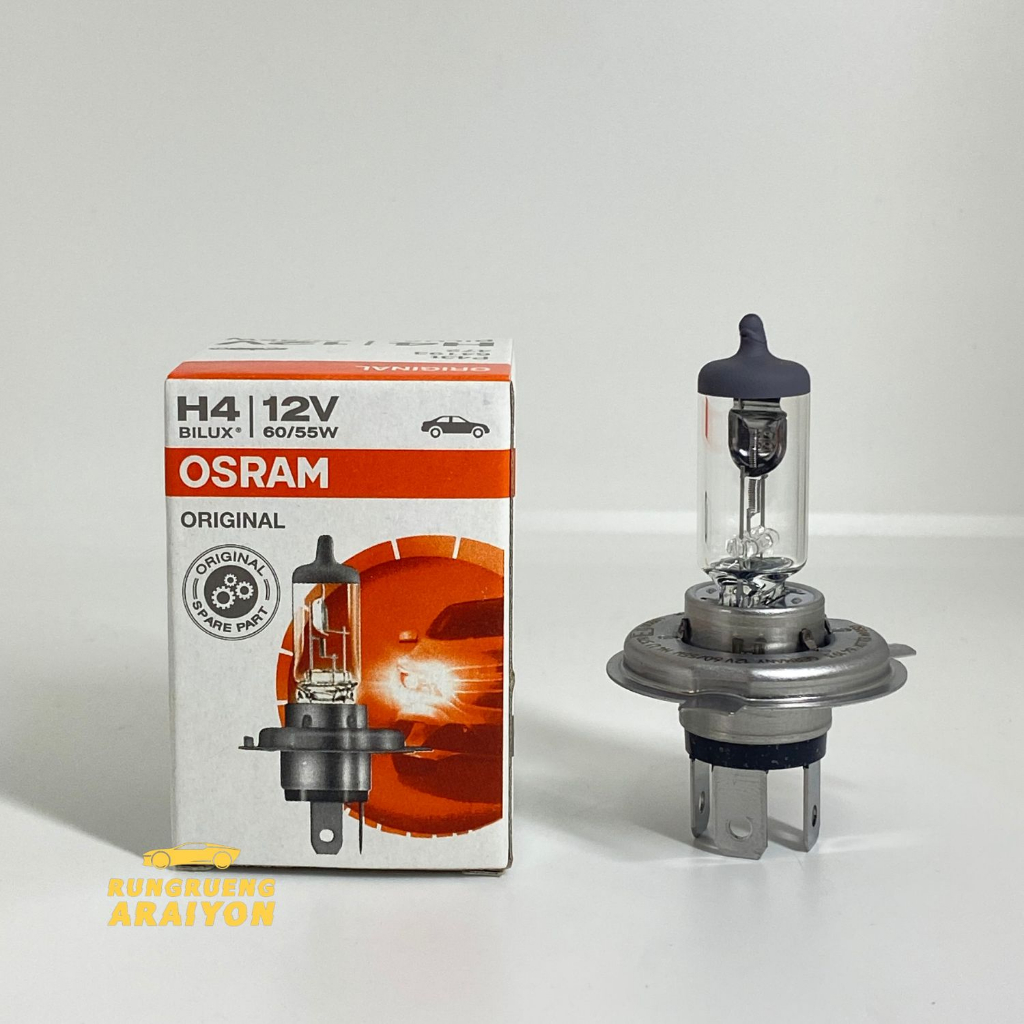 หลอดไฟ H4 12V 60/55W Osram แท้100%1หลอดไฟหน้าH4