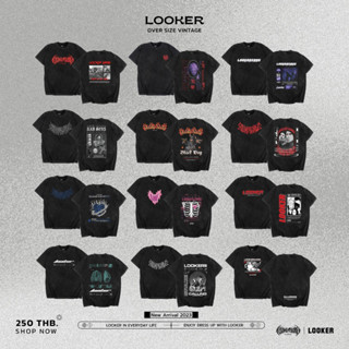 LOOKER - เสื้อยืดฟอกลายสกรีน