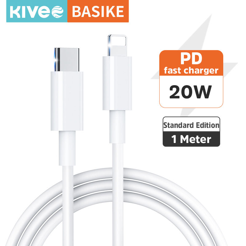 Kivee สายชาร์จ Micro Type-C USB สายข้อมูล PD 20W 1M Charging Cable สายชาร์จ ใช้สำหรับ iPhone