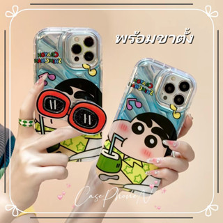 🚚จัดส่ง24ชม🚚เคสไอโฟน iphone 11 14 Pro Max การ์ตูน เครยอนชินจัง  ที่ใส่แว่นกันแดด เคส iphone 12 13 Pro Case for iPhone