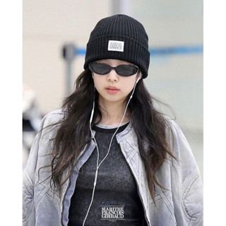 (สอบถามก่อนสั่งนะคะ)พรีออเดอร์เกาหลี ของแท้ Marithe Francois girbaud classic logo beanie black