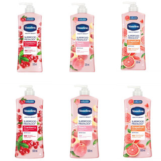 Vaseline วาสลีน ซุปเปอร์ฟู้ด เฟรชล็อค 320 มล.Vaseline Superfood Freshlock CranberryPeachGrapefruit 320ml