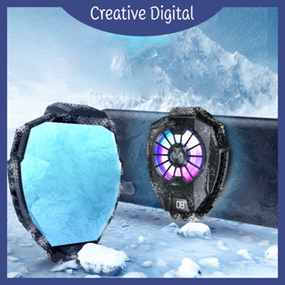 Creative Digital [✨ขายดีเป็นเทน้ำเทท่า✨]ใหม่ DL05 จอแสดงผลดิจิตอล พัดลมระบายความร้อนมือถือ พัดโทรศัพท์มือถือ พัดลมระบายความร้อน การ์ดกล้องส่องทางไกลแบบสองทาง