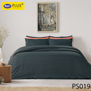 Satin Plus ใหม่นุ่มมาก ชุดผ้าปูที่นอน 6 ฟุต 5 ฟุต 5 ชิ้น + ผ้านวม 100"x90" Solid ผ้านุ่มมาก