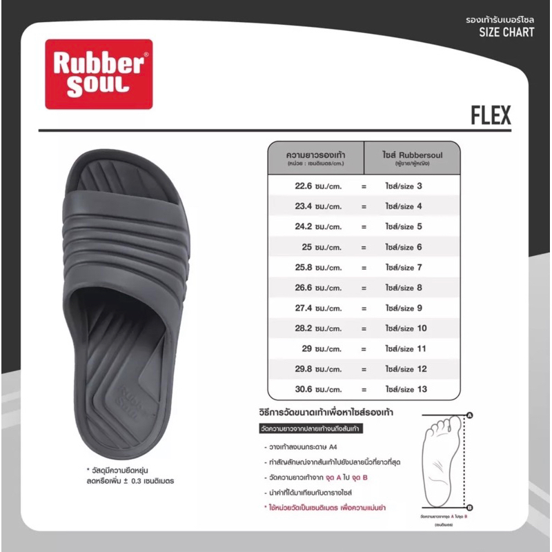 รองเท้า Rubber Sold รุ่น FLEX ใส่เชื้อ ANTIBACTERIAL รูปที่ 3