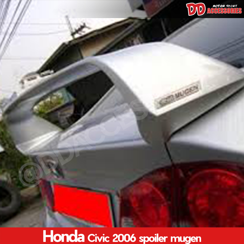 spoiler สปอยเลอร์ สปอยเลอร์หลัง Civic 2006 2008 2009 2010 2011 FD FD2 งานดิบ ไม่ทำสี ยกสูง ทรง Mu ตร