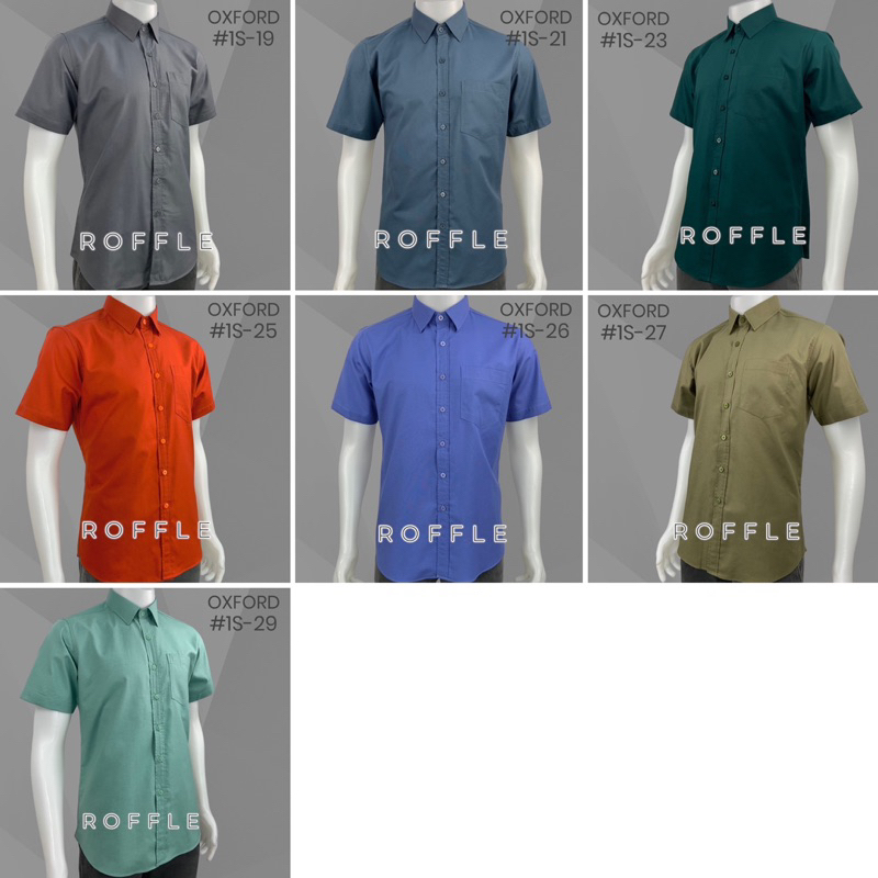 พร้อมส่ง (1S.1) เสื้อเชิ้ตคอปก ผ้าอ๊อกฟอร์ด เข้ารูป แขนสั้น ราคา ถูกที่สุด ดีลบีเคเค แกลเลอรีภาพที่ 5