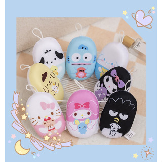 Sanrio ฟองน้ําอาบน้ํา แบบนิ่ม ลูกบอลฟองน้ํา Melody Cinnamoroll Kuromi ลายการ์ตูนน่ารัก อุปกรณ์เสริม สําหรับห้องน้ํา สําหรับครัวเรือน