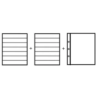 AAP - ( แบบใส ) แผ่นเก็บแสตมป์ - ขนาด A4 คุณภาพดี มีให้เลือก 1 - 7 ช่อง - แผ่นใส่แสตมป์ แผ่นสะสมแสตมป์ แผ่นเติม ไส้เติม