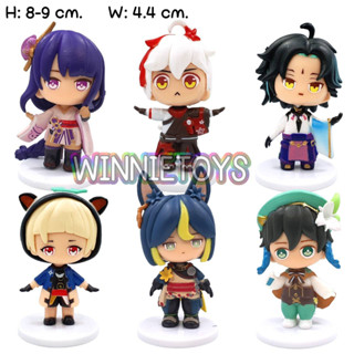 โมเดล เกนชินอิมแพค ฐานขาว ชุด3 6 แบบ H: 8-9 cm. winnietoys