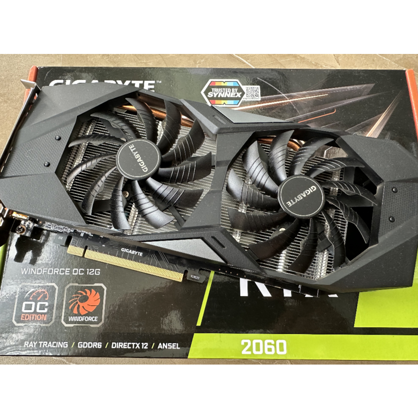 🔥 VGA (การ์ดแสดงผล) GIGABYTE GEFORCE RTX 2060 WINDFORCE OC 12G - 12GB GDDR6 มือสอง สภาพนางฟ้า 🔥 ส่งฟ