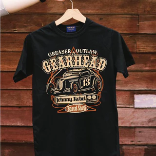 Vintage Factory (พร้อมส่ง) เสื้อยืด GEARHEAD FRONT - ผ้า Cotton100% ซิลค์สกรีนติดแน่นทนนาน