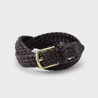 TAKEO KIKUCHI เข็มขัดหนัง LEATHER MESH BELT