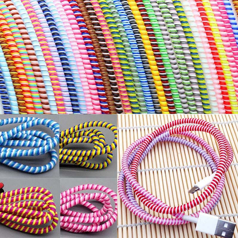 พร้อมส่ง  ยาวเส้นละ 1.4เมตร เกลียวถนอมสายชาร์จUSB ราคา ถูกที่สุด ดีลบีเคเค แกลเลอรีภาพที่ 4