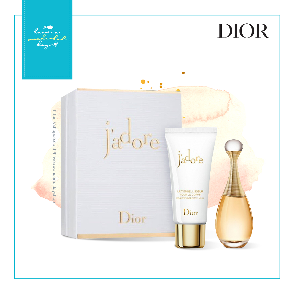 แท้ 💯% Set Dior Jadore ประกอบไปด้วย น้ำหอม Dior Jadore EDP 5 ml และ Dior Jadore Body Lotion 20 ml มา